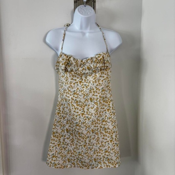 La Hearts Dresses & Skirts - L.A. Hearts Pacsun Yellow floral mini dress with adjustable straps Size S